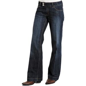 NWT Stetson 214 City Trouser Wide Leg Dark Indigo Jeans Women's 18 Tall